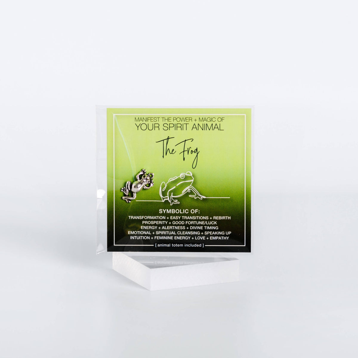 MANIFEST THE POWER + MAGIC OF YOUR SPIRIT ANIMAL THE FROG Charm Card