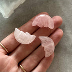 Rose Quartz Crystal Gemstone Moon Face