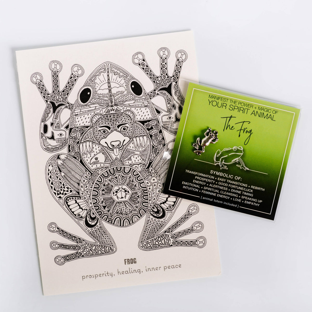 MANIFEST THE POWER + MAGIC OF YOUR SPIRIT ANIMAL THE FROG Charm Card
