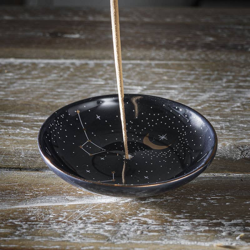 Round Constellation Bone China Incense Holder
