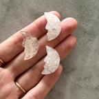 Quartz Crystal Gemstone Moon Face