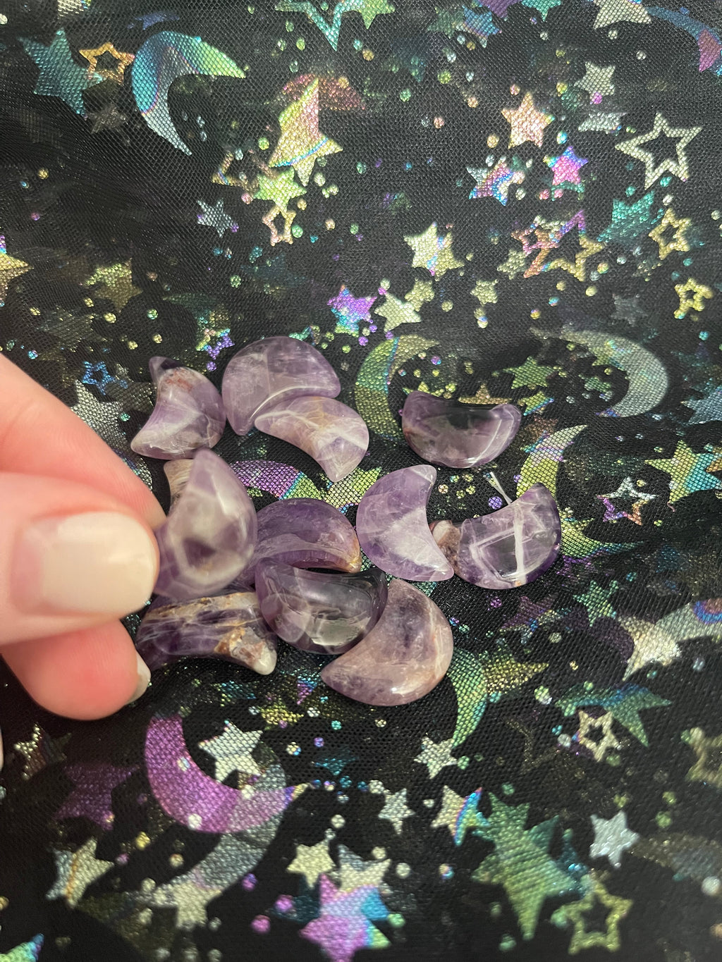 Moon Crystal Gemstones - Chevron Amethyst