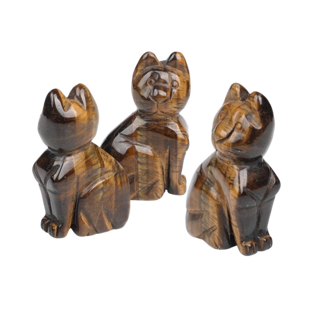 Crystal Gemstone Cat - Tiger's Eye