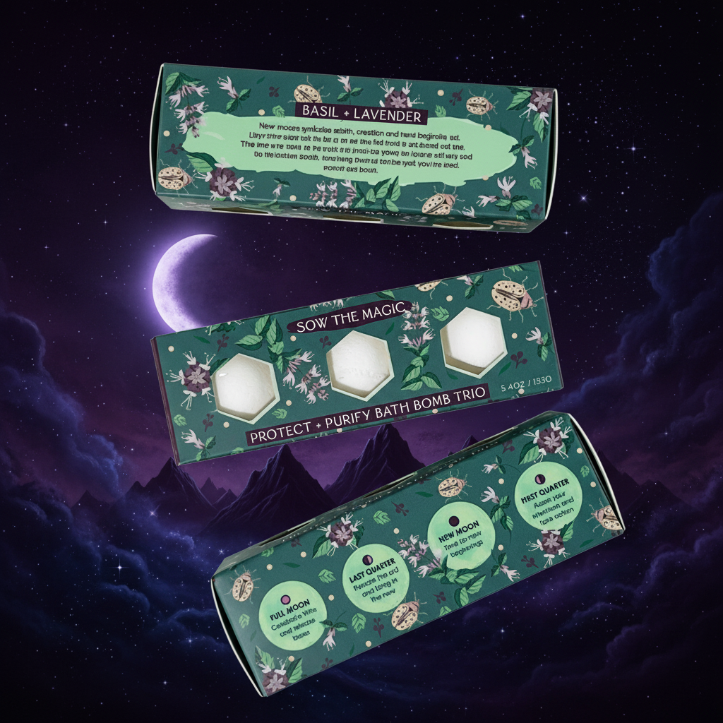 Moon Phase Protect + Purify Bath Bomb Trio