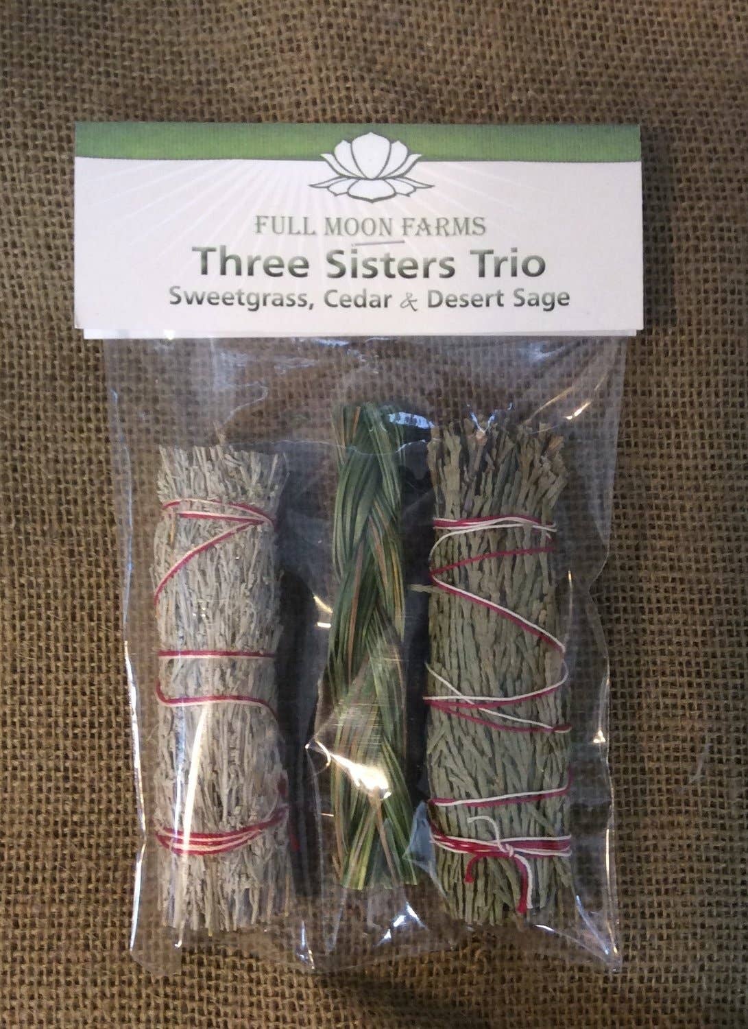 Smudging Trio - Sweetgrass with Cedar and Desert Sage