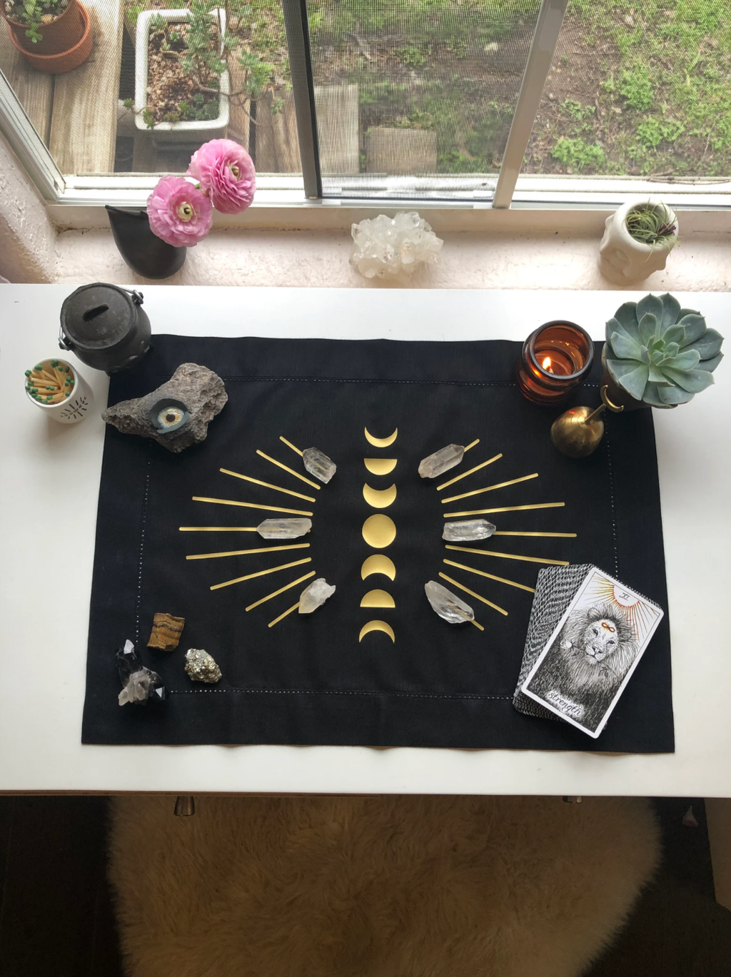 Mystic Moon Burst Altar Cloth (19"x14")