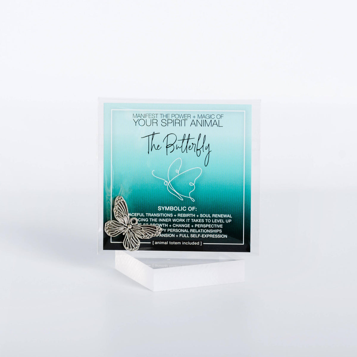 MANIFEST THE POWER + MAGIC OF YOUR SPIRIT ANIMAL BUTTERFLY Charm Card