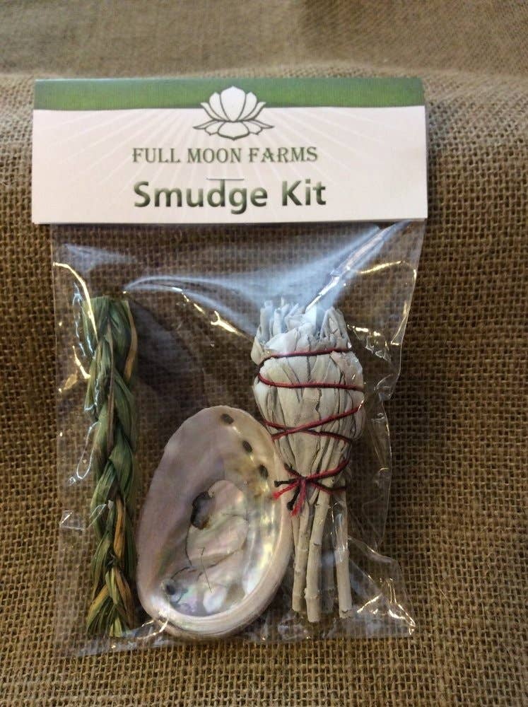 Smudging Kit - White sage, Sweetgrass and small Abalone shell.