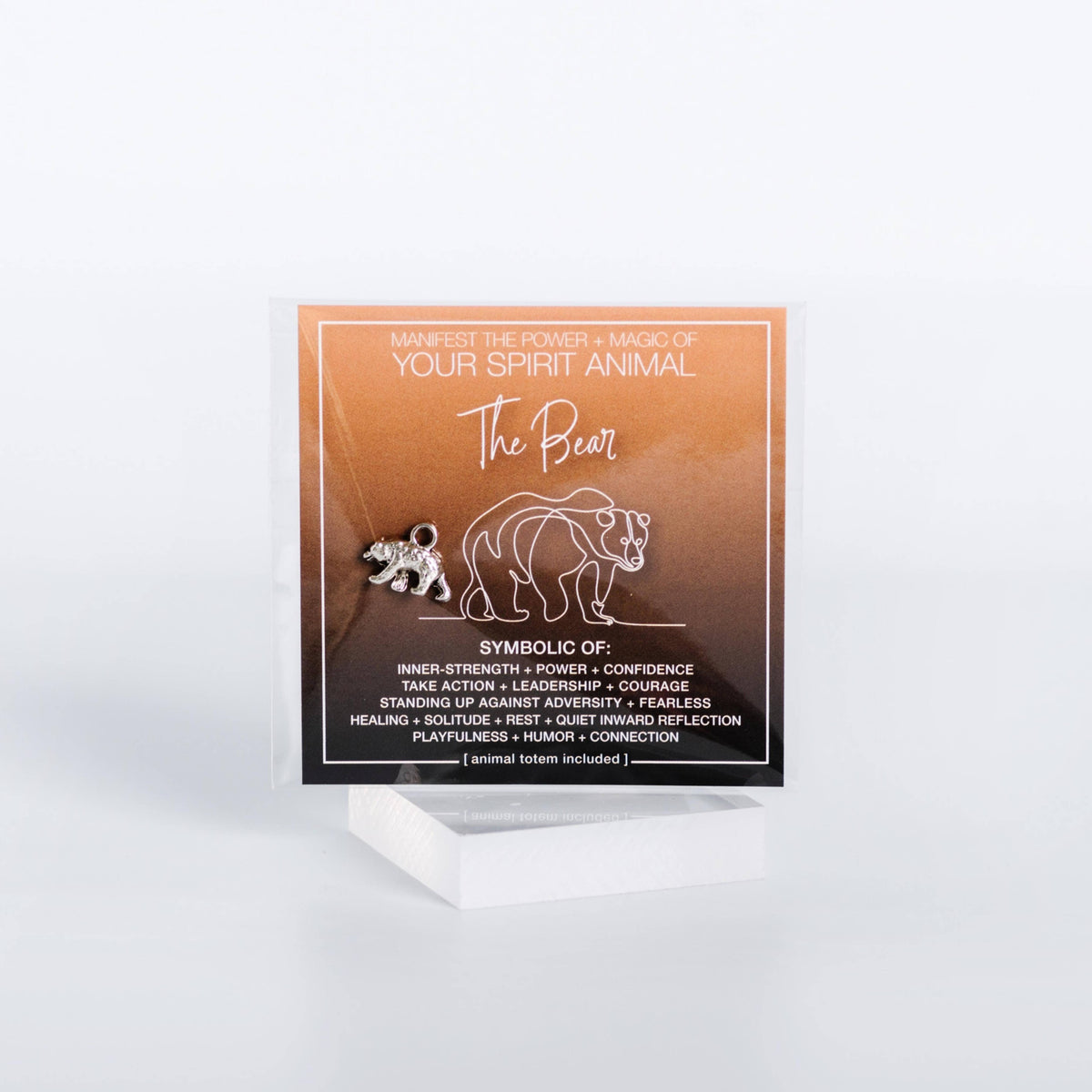 MANIFEST THE POWER + MAGIC OF YOUR SPIRIT ANIMAL THE BEAR Charm card