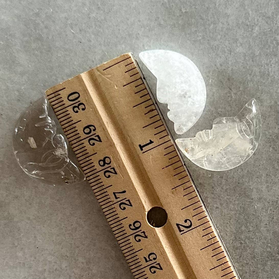 Quartz Crystal Gemstone Moon Face