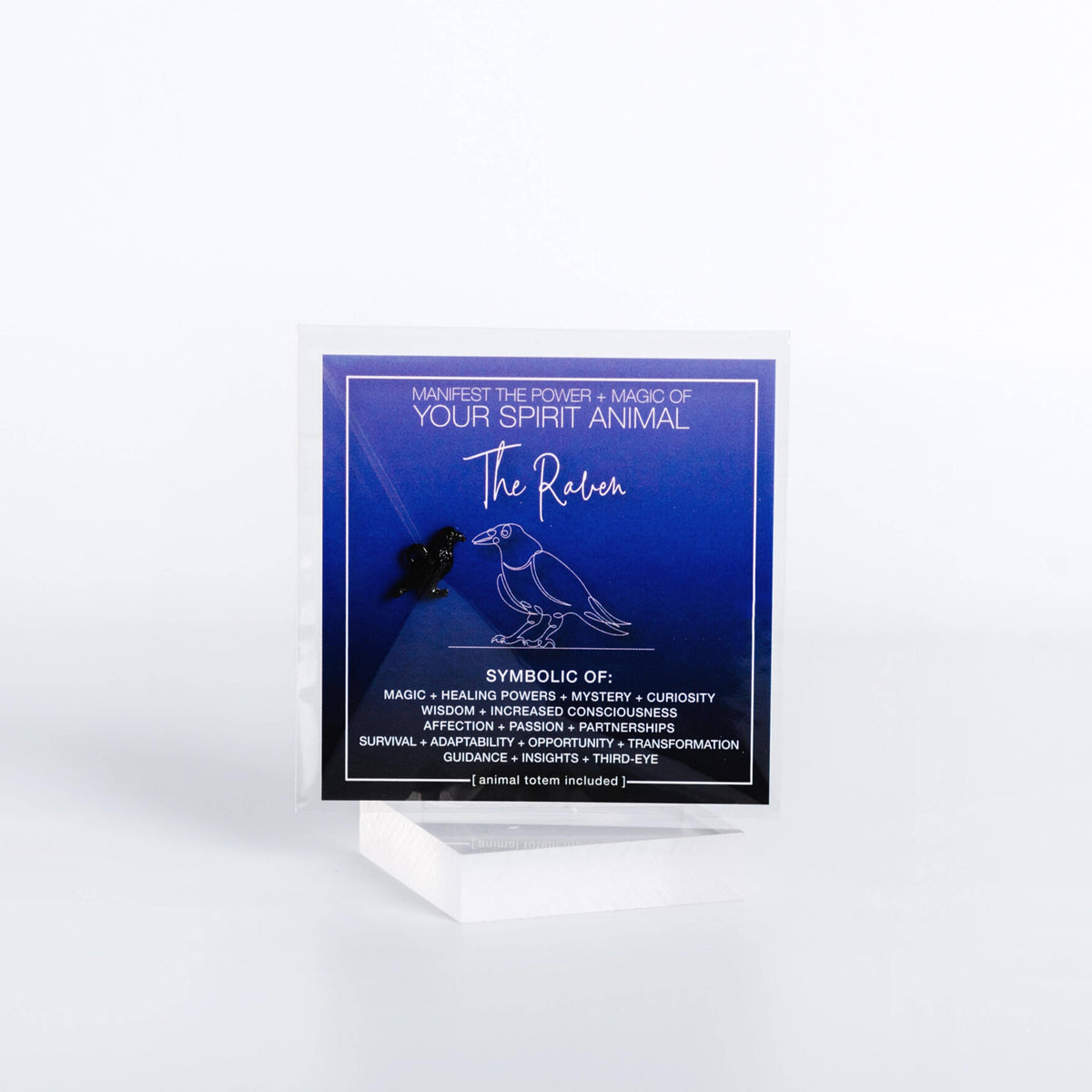 MANIFEST THE POWER + MAGIC OF YOUR SPIRIT ANIMAL THE RAVEN Charm Card