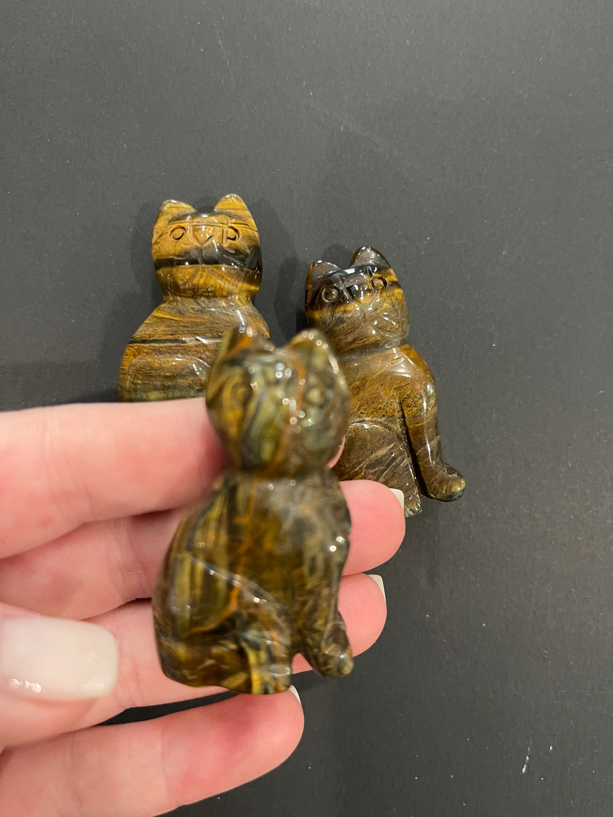 Crystal Gemstone Cat - Tiger's Eye