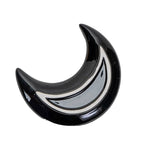 Black and White Crescent Moon Ceramic Trinket Dish
