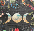 Triple Moon Black Altar Cloth (28”)