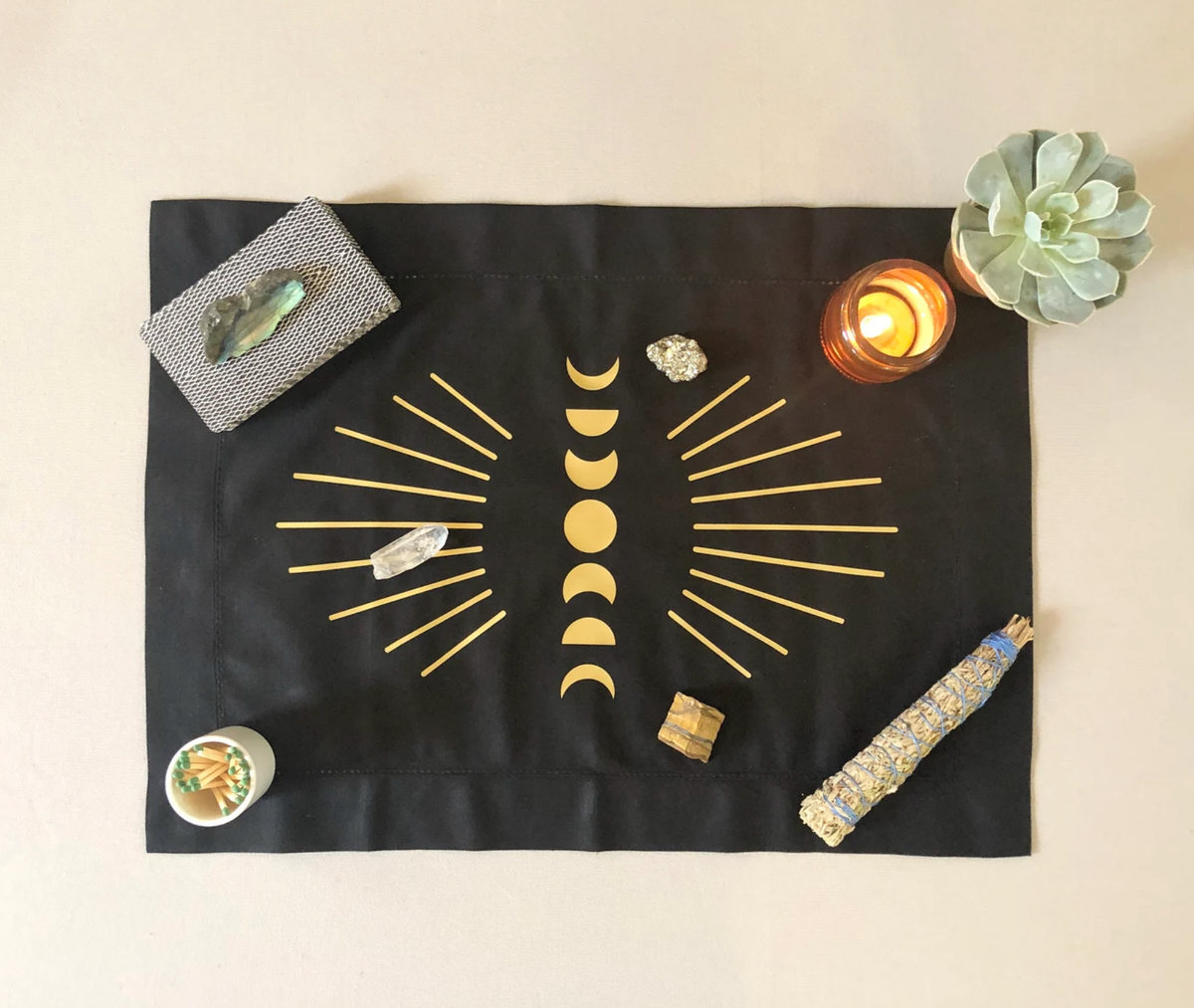 Mystic Moon Burst Altar Cloth (19"x14")