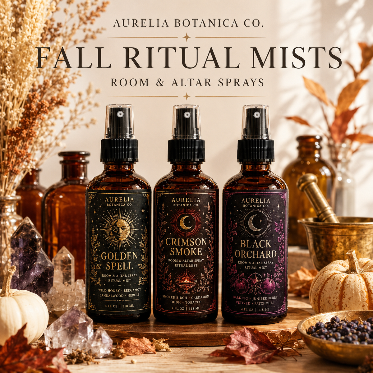 Fall Ritual Mists | Room & Altar Spray Collection
