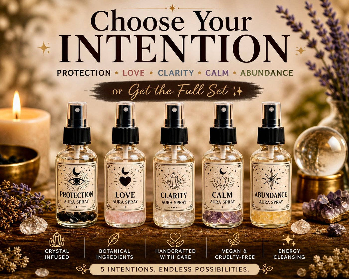 Protection Aura Cleansing Spray – Crystal-Infused Energy Clearing Mist for Spiritual Balance and Clarity Reiki charged