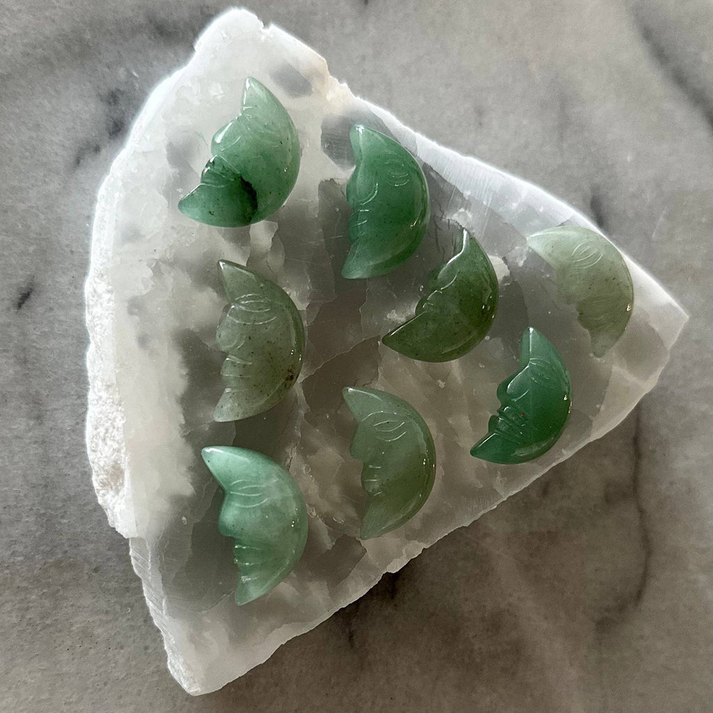 Aventurine Crystal Gemstone Moon Face