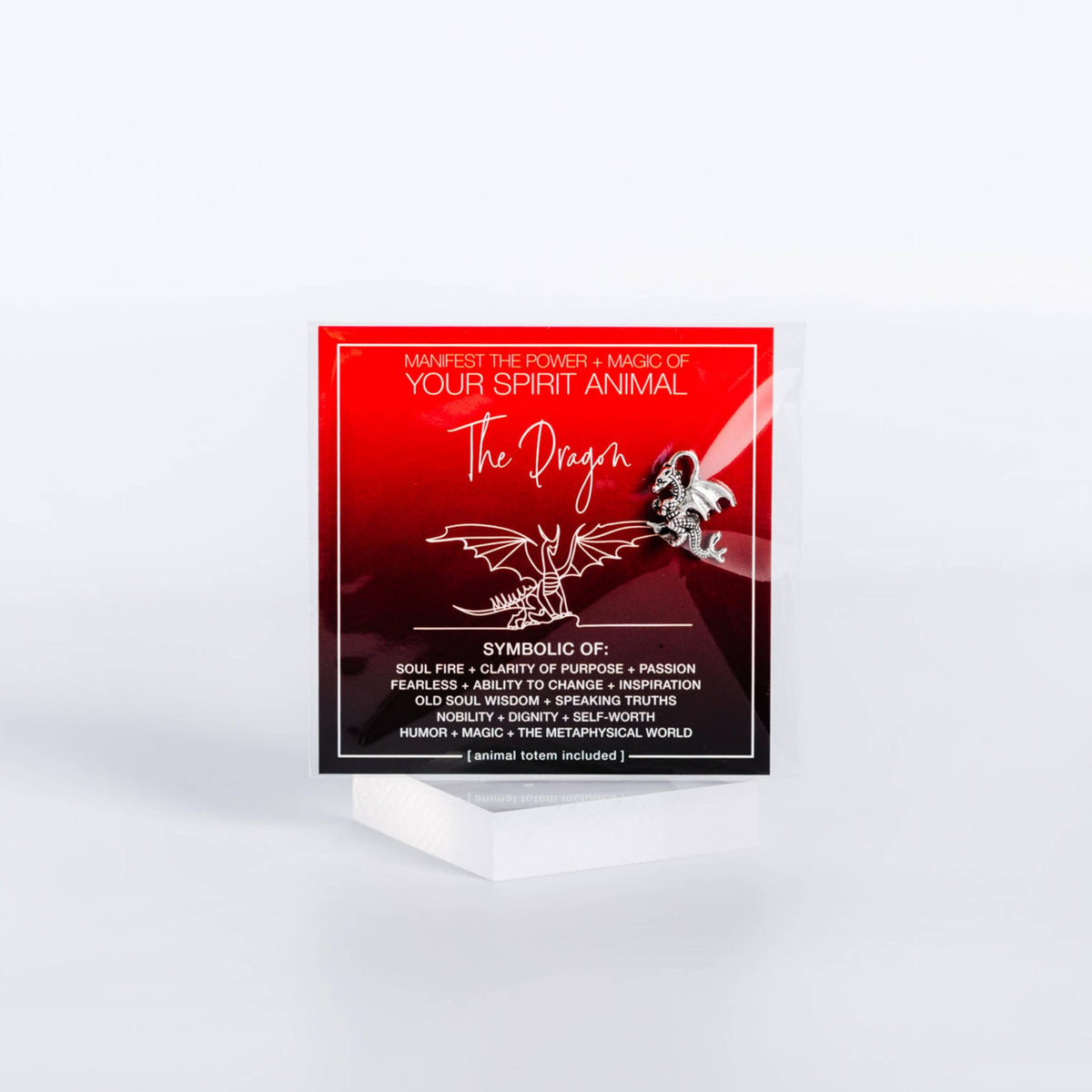MANIFEST THE POWER + MAGIC OF YOUR SPIRIT ANIMAL THE DRAGON Charm Card