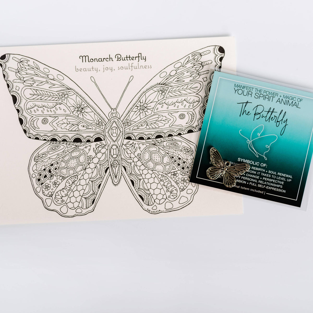 MANIFEST THE POWER + MAGIC OF YOUR SPIRIT ANIMAL BUTTERFLY Charm Card