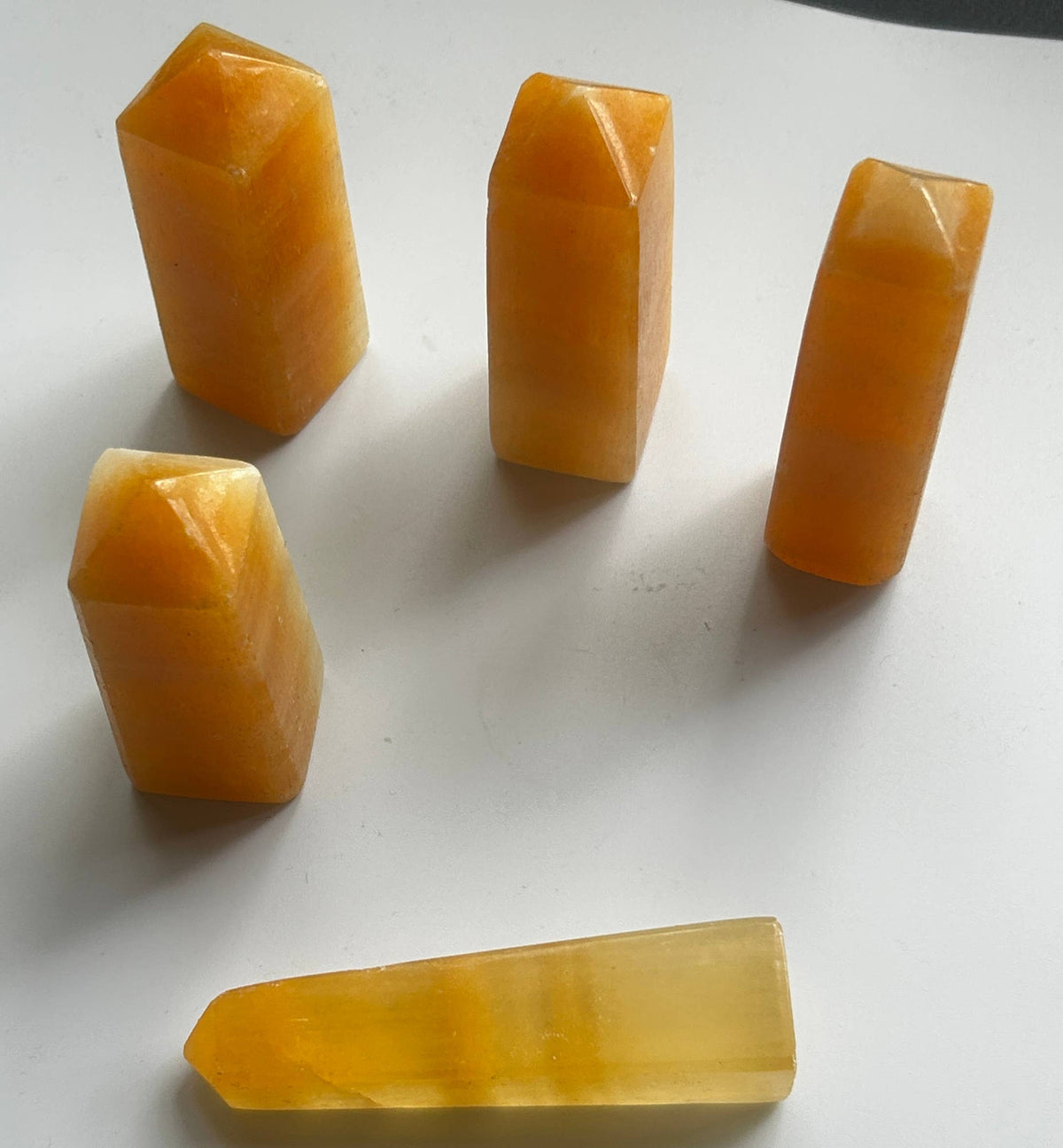 Orange Calcite Crystal Tower Obelisk