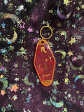 SCORPIO Red Plastic Keychain