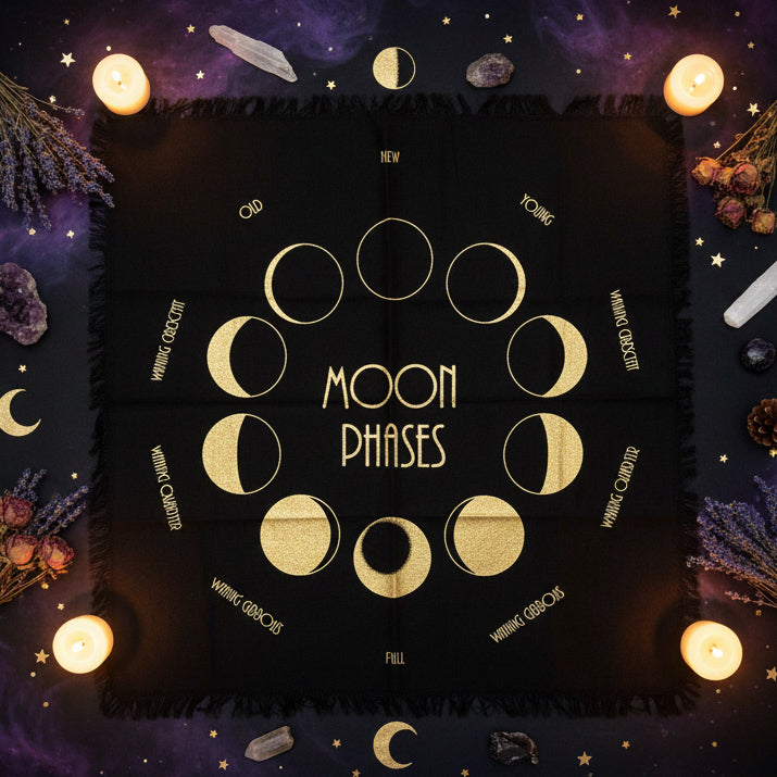 Phases of the Moon Altar Cloth (18"x18")