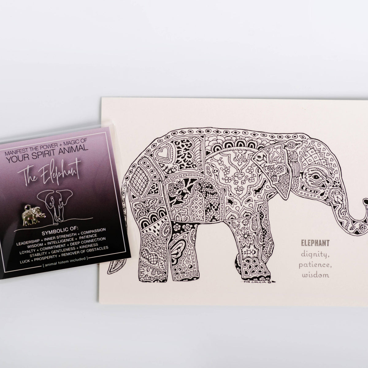 MANIFEST THE POWER + MAGIC OF YOUR SPIRIT ANIMAL ELEPHANT Charm Card