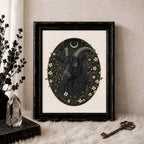 Blackthorn Goat - Gothic Botanical Art Print | 8x10