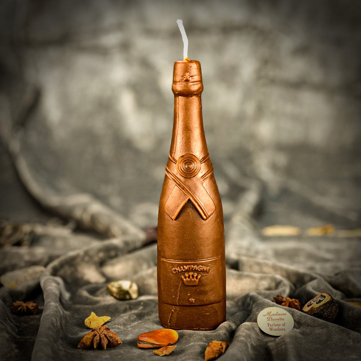 Beeswax Champagne Celebration Spell Candle - Success & Luxury Manifestation