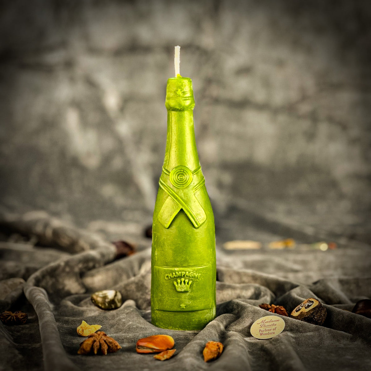 Beeswax Champagne Celebration Spell Candle - Success & Luxury Manifestation