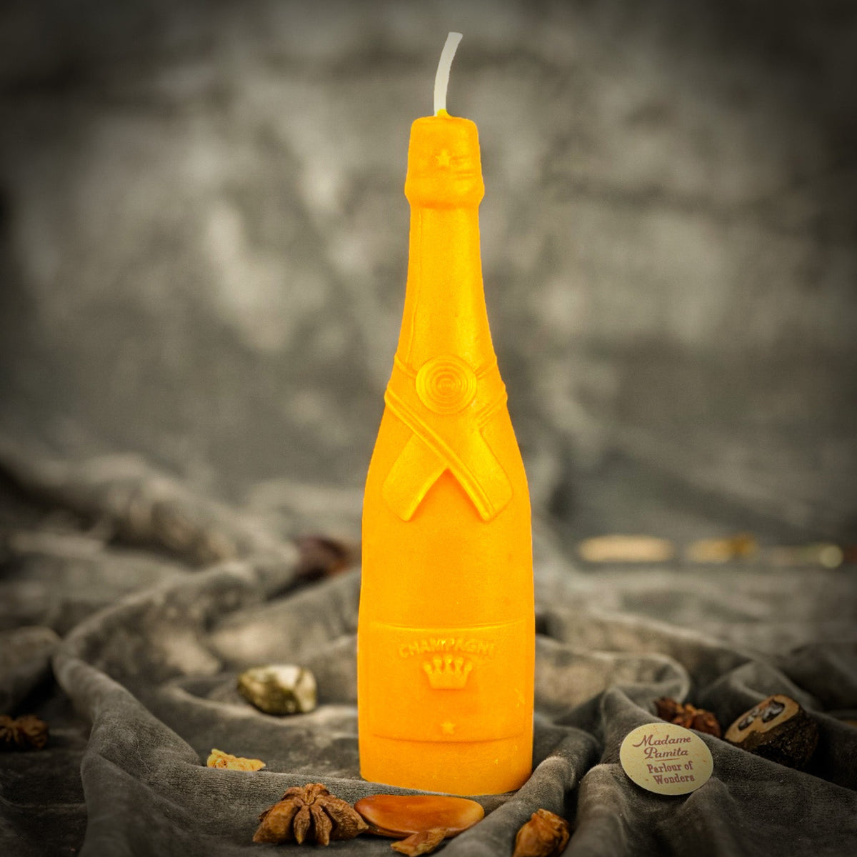Beeswax Champagne Celebration Spell Candle - Success & Luxury Manifestation