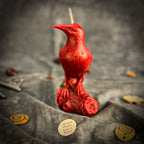 Beeswax Raven Magic Spell Candle - Intelligence & Spirit World Connection