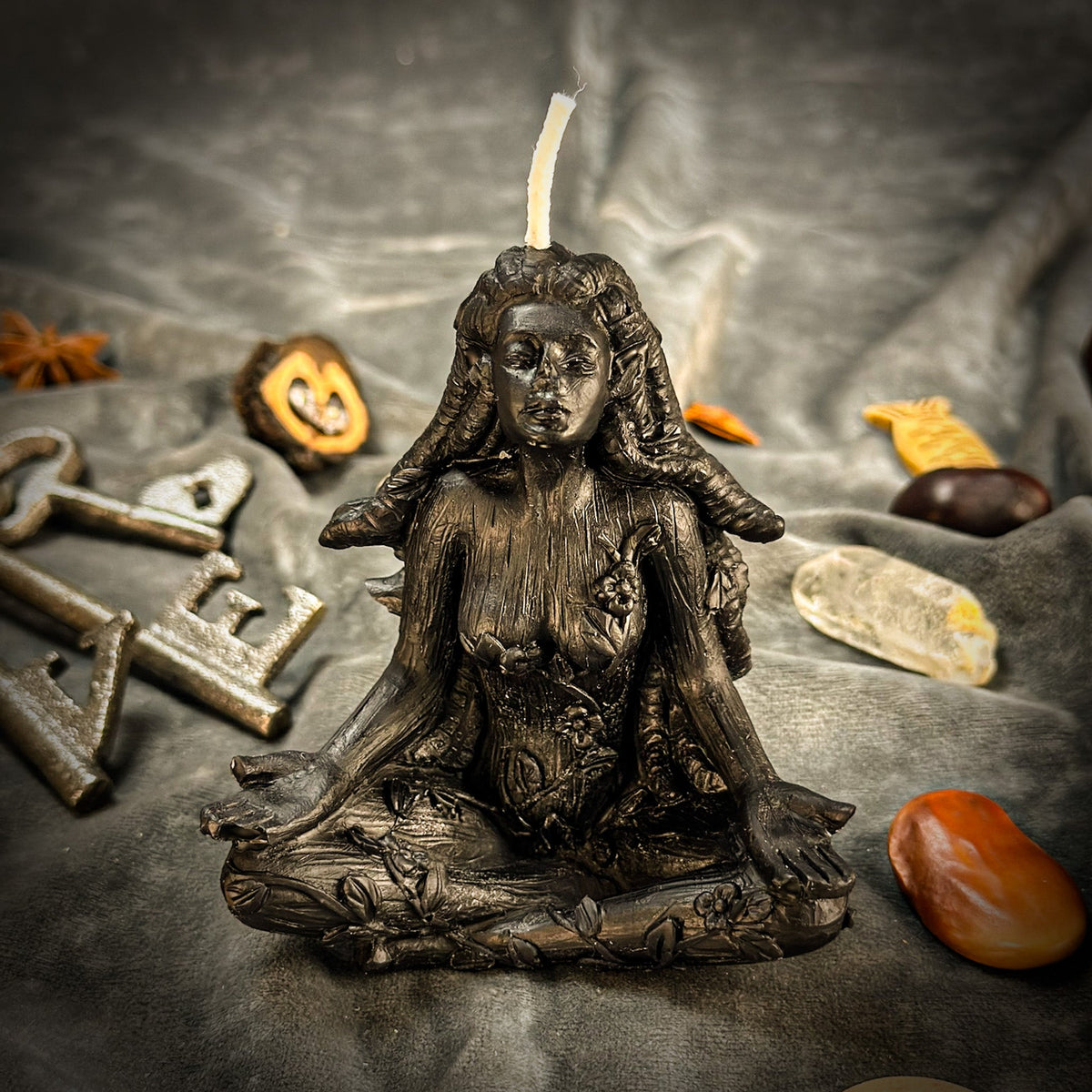 Beeswax Forest Fairy Spell Candle - Nature Spirits, Peace & Enchantment