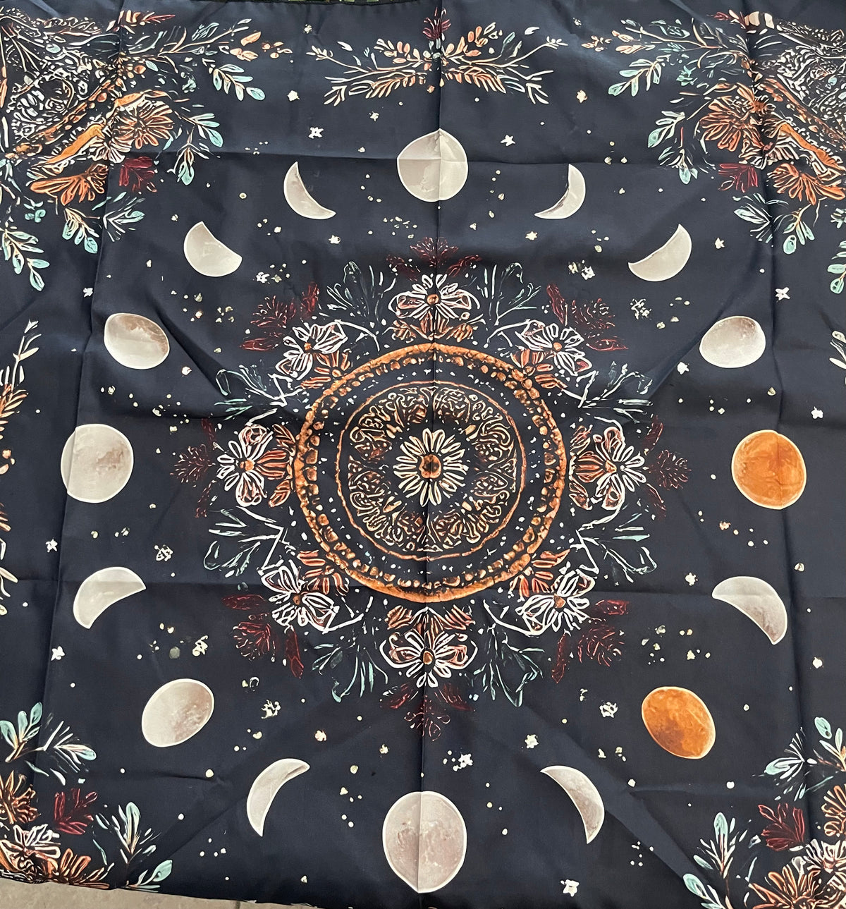 Moon Harvest Black Altar Cloth (28”)