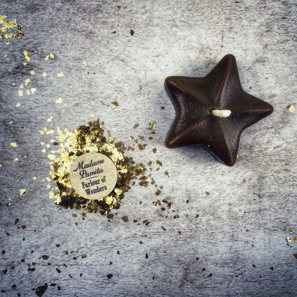 Beeswax Sister Star Spell Candle - Protection & Spiritual Power Magic