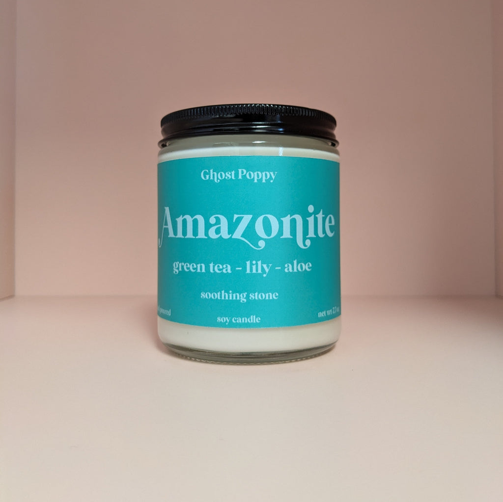 Amazonite Candle