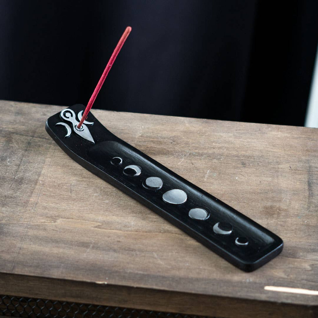 Triple Goddess Moons Resin Incense Burner