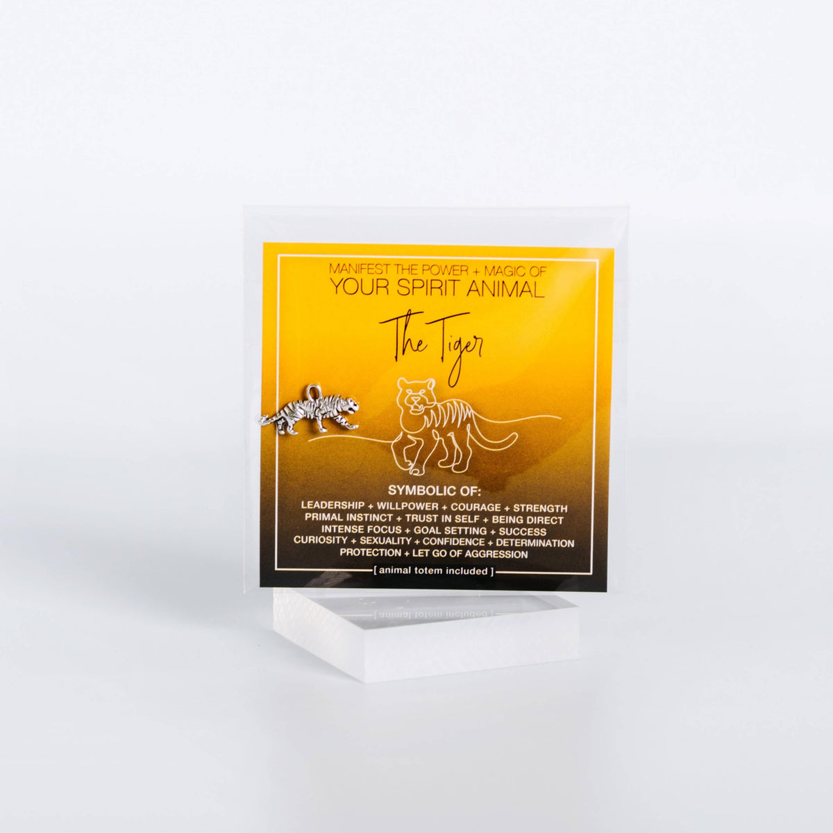 MANIFEST THE POWER + MAGIC OF YOUR SPIRIT ANIMAL THE TIGER Charm Card