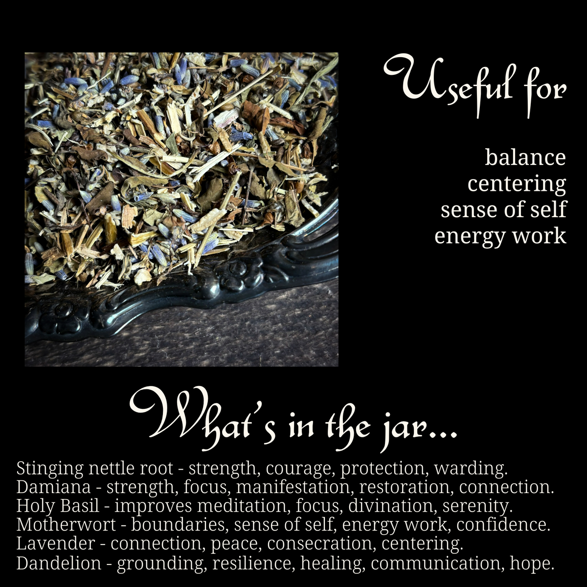 Grounding Spellwork Herb Blend • Ritual • Witchcraft
