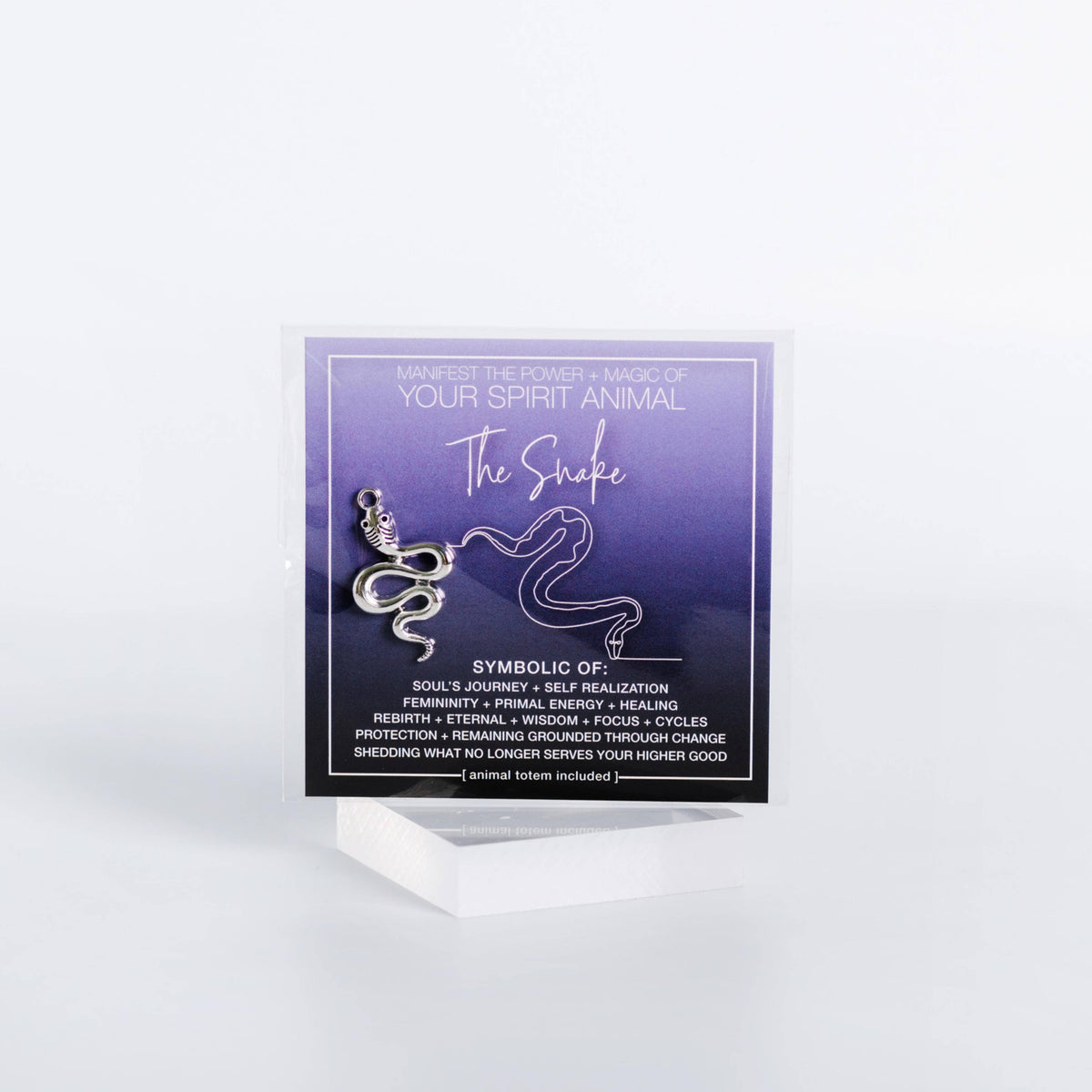 MANIFEST THE POWER + MAGIC OF YOUR SPIRIT ANIMAL THE SNAKE Charm Card