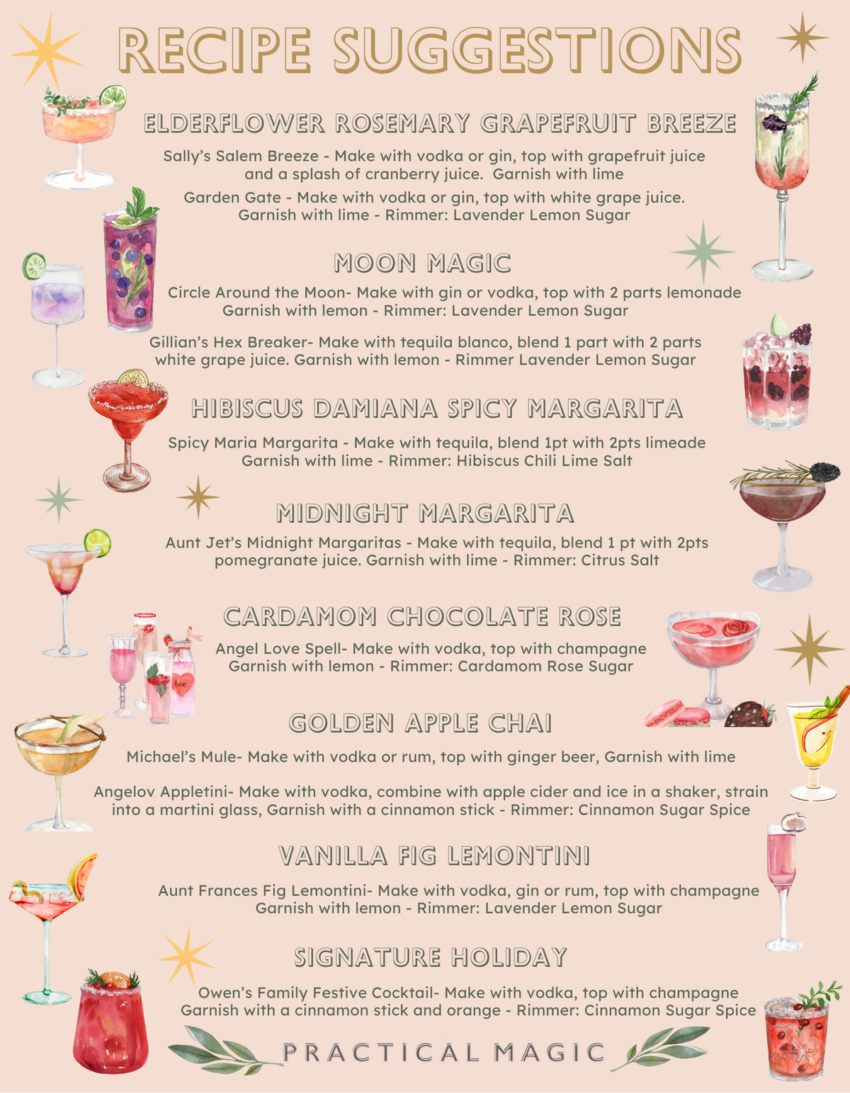 Midnight Margarita Craft Cocktail Infusion Drink Kit Jar