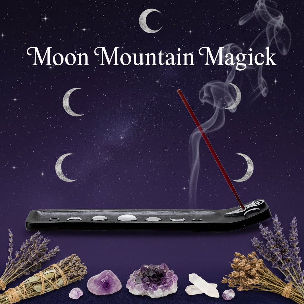 Triple Goddess Moons Resin Incense Burner