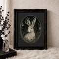 The Jackalope - 5x7 Mythic Botanical Art Print
