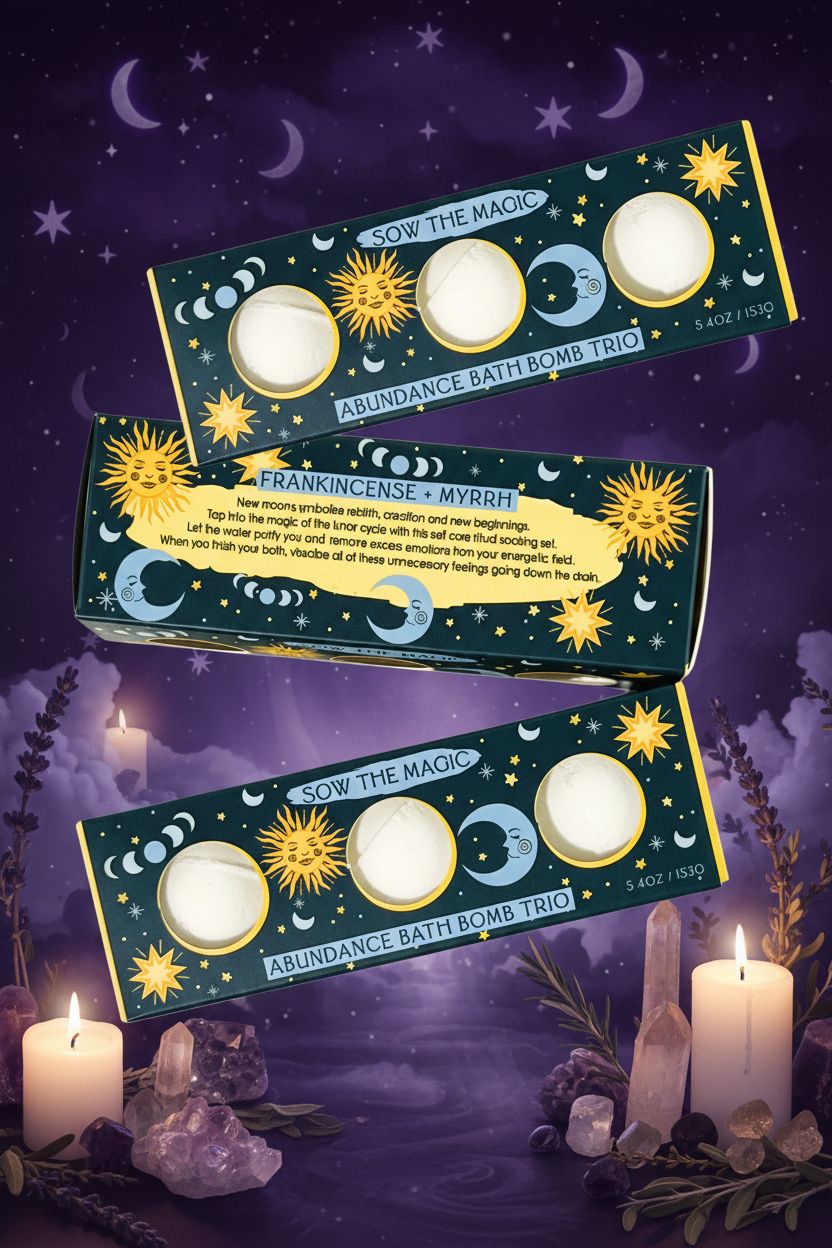 Moon Phase Abundance Bath Bomb Trio