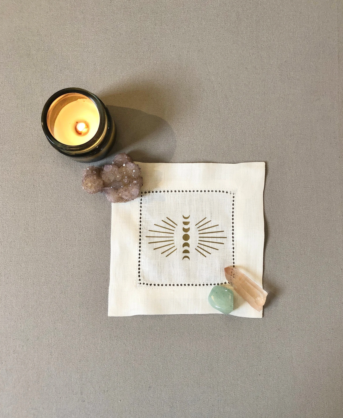 Mystic Moon Phases Mini 6” Altar Cloth
