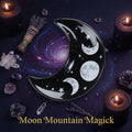 Black and White Crescent Moon Ceramic Trinket Dish