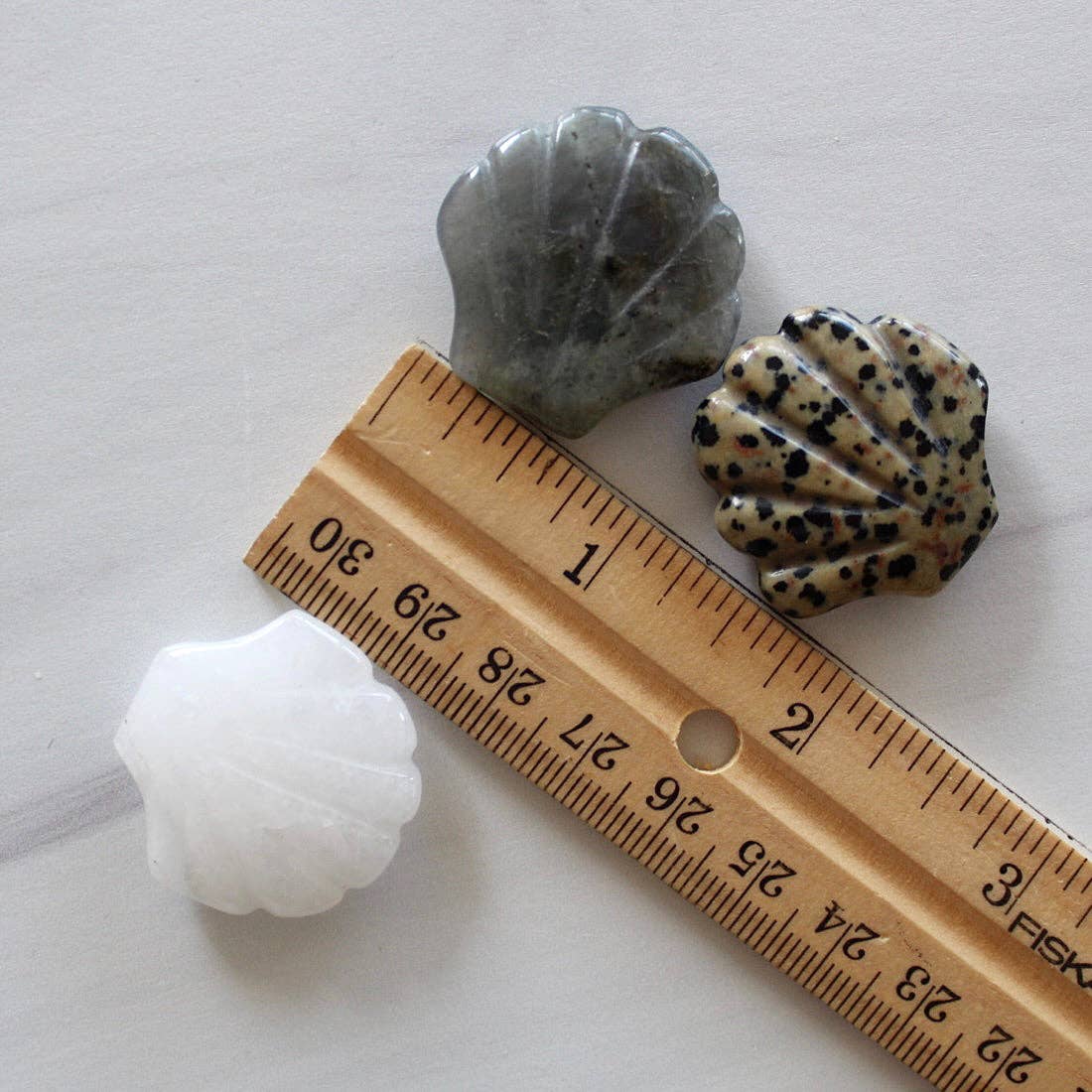 Quartz Crystal Gemstone Seashell Carving