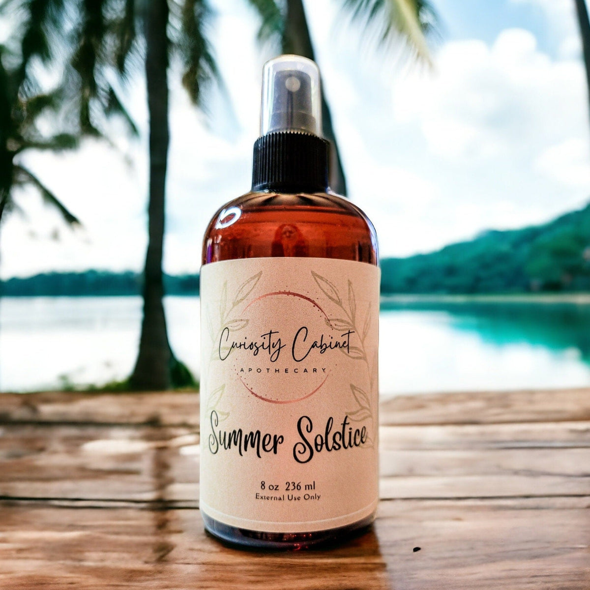 Summer Solstice Room Spray: Salty Sea, Lotus, Patchouli - 8oz Fine Mist