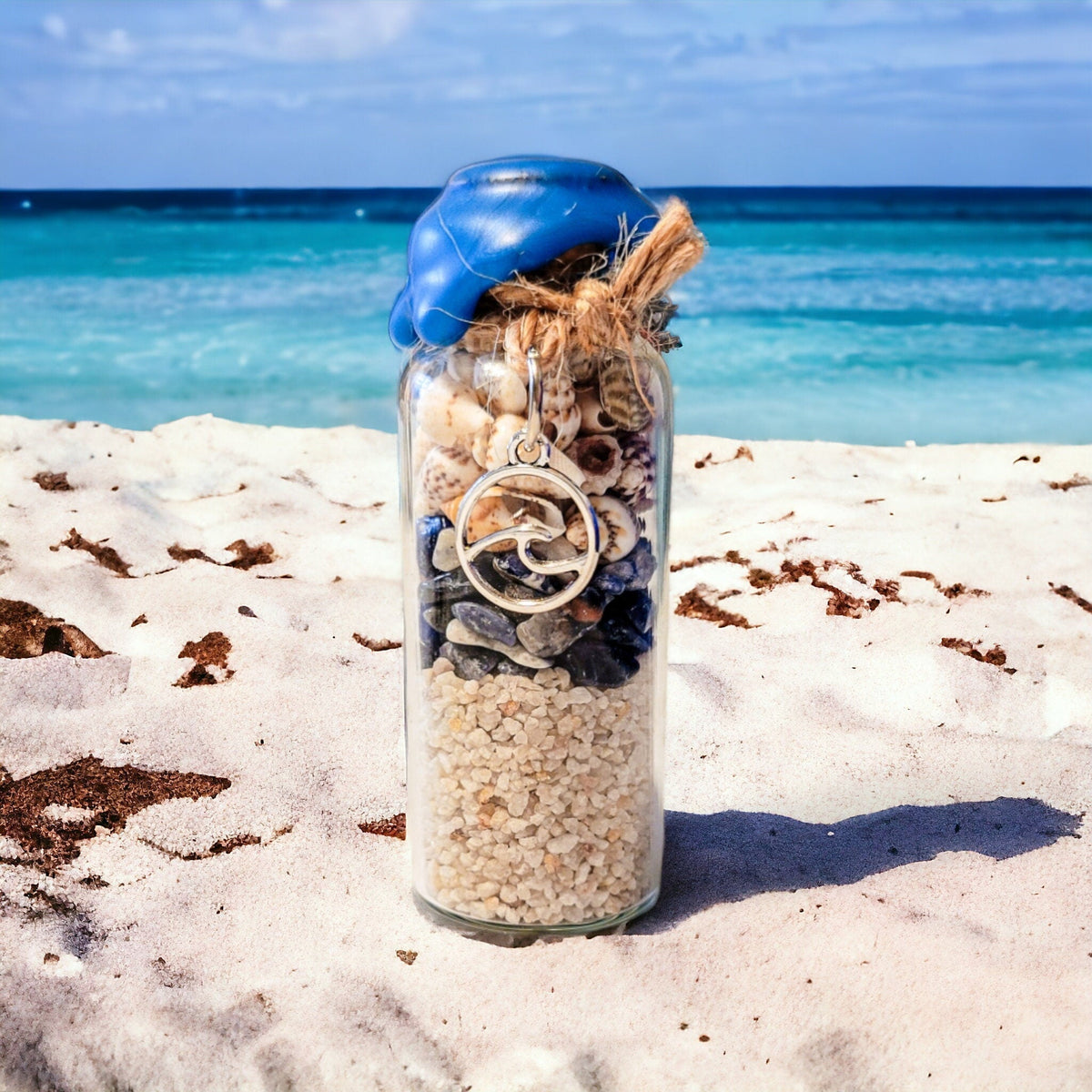4 Elements Spell Jars Set: Altar Decor with Crystals & Charms